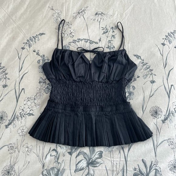 Peplum Adjustable Spaghetti Strap Top | Amy Lynn London - Picture 2 of 5